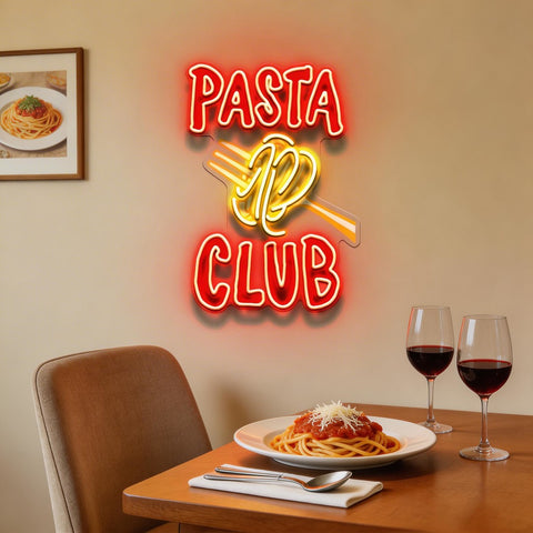 Pasta Club LED Neon Sign Light Pop Art