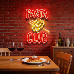 Pasta Club LED Neon Sign Light Pop Art