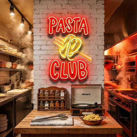 Pasta Club LED Neon Sign Light Pop Art