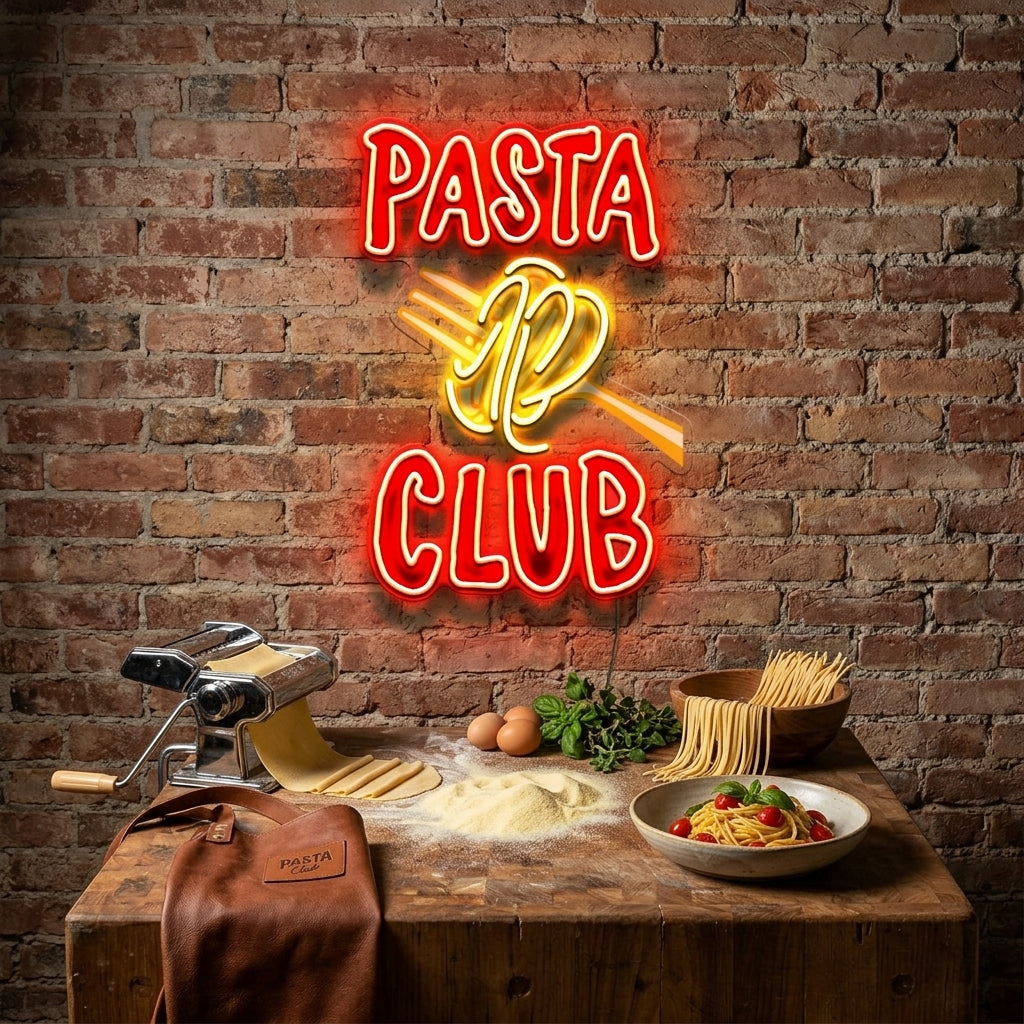 Pasta Club LED Neon Sign Light Pop Art