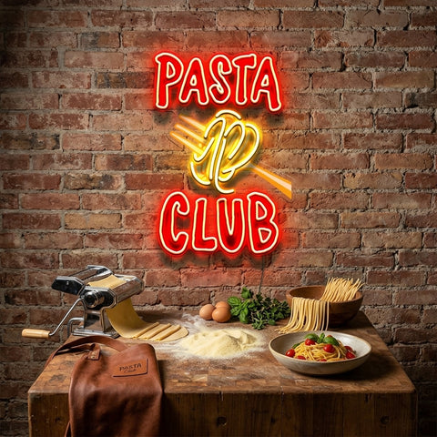 Pasta Club LED Neon Sign Light Pop Art