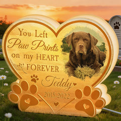 Paw Prints On My Heart - Personalized Photo Light Box