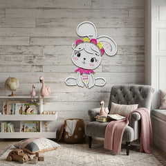 Personalized Baby Rabbit Girl Gift For Kids Artwork Led Neon Sign Light