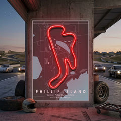 Phillip Island F1 Circuit LED Neon Sign Light Pop Art
