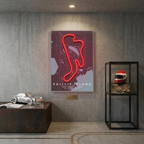 Phillip Island F1 Circuit LED Neon Sign Light Pop Art