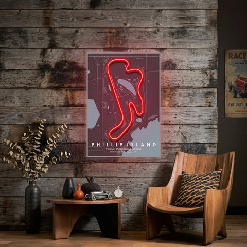 Phillip Island F1 Circuit LED Neon Sign Light Pop Art
