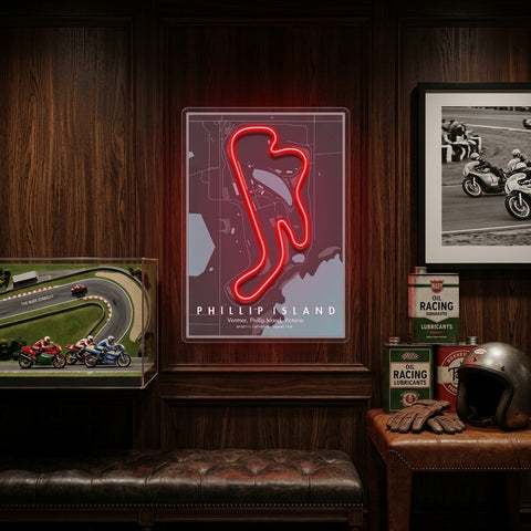 Phillip Island F1 Circuit LED Neon Sign Light Pop Art