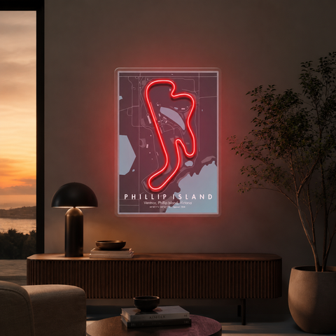 Phillip Island F1 Circuit LED Neon Sign Light Pop Art