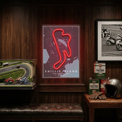 Phillip Island F1 Circuit LED Neon Sign Light Pop Art
