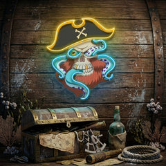 Pirate Captain Skull LED Neon Sign Light Pop Art
