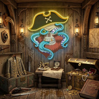 Pirate Captain Skull LED Neon Sign Light Pop Art