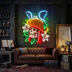 Pirate Skeleton LED Neon Sign Light Pop Art