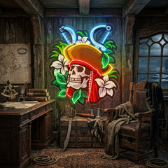 Pirate Skeleton LED Neon Sign Light Pop Art