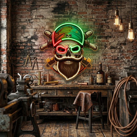 Pirate Skull LED Neon Sign Light Pop Art