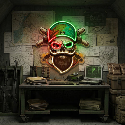 Pirate Skull LED Neon Sign Light Pop Art