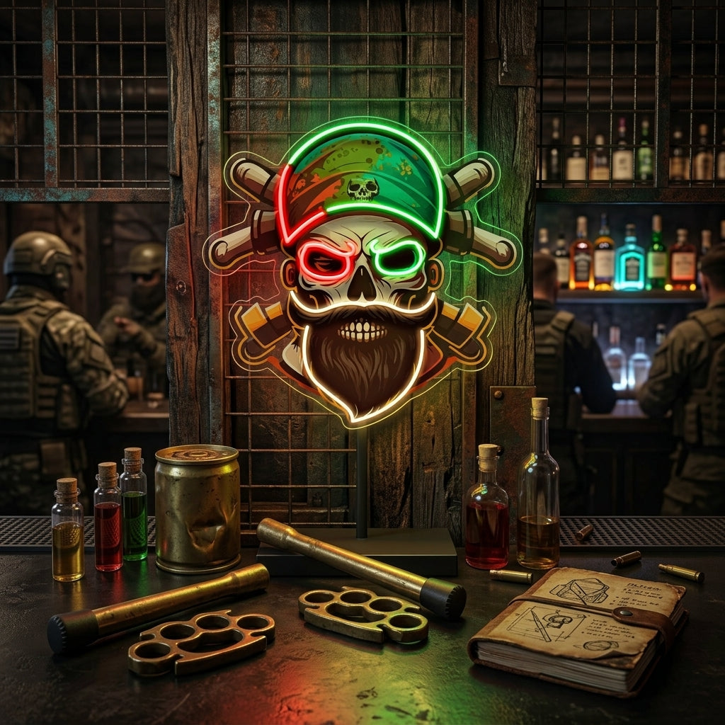 Pirate Skull LED Neon Sign Light Pop Art