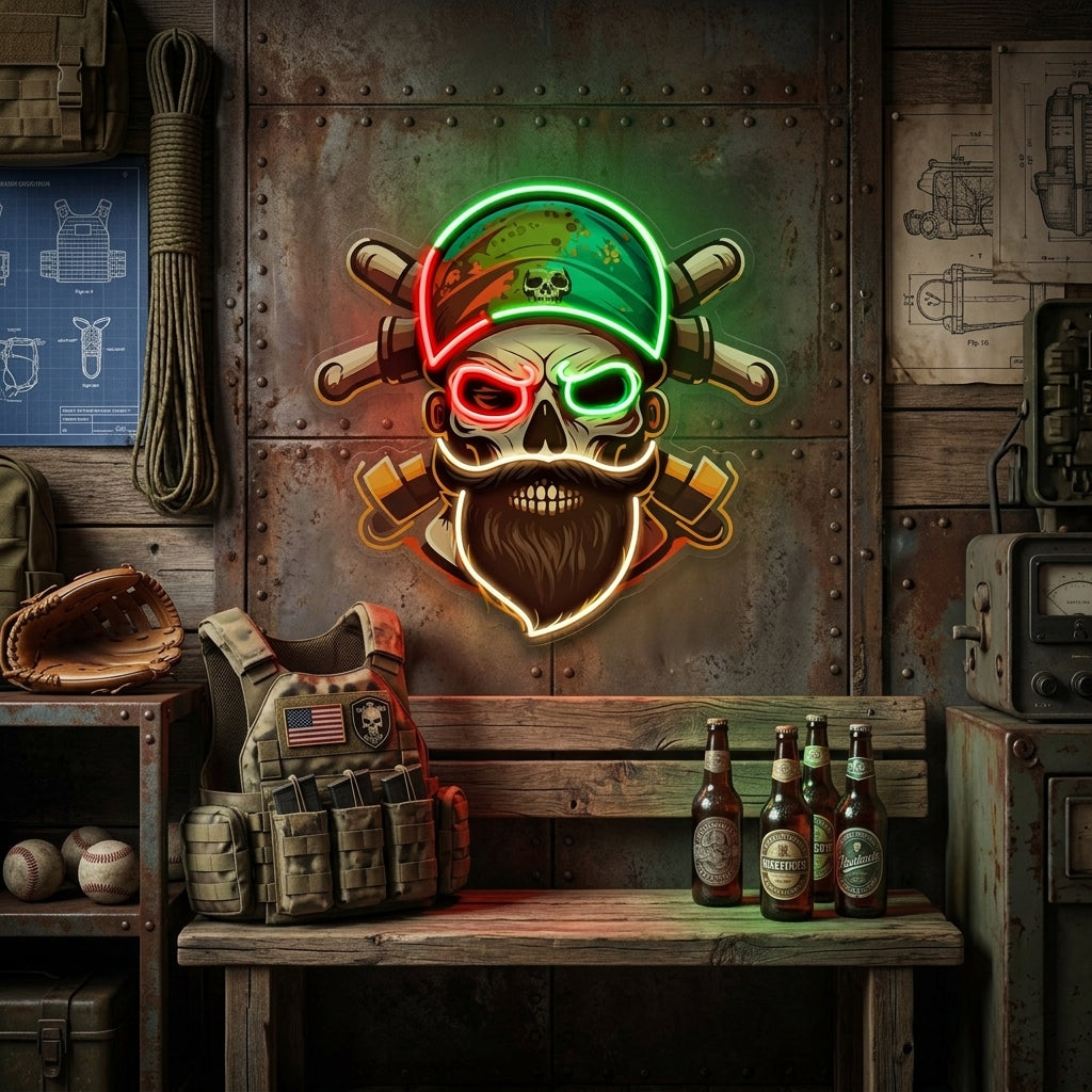 Pirate Skull LED Neon Sign Light Pop Art