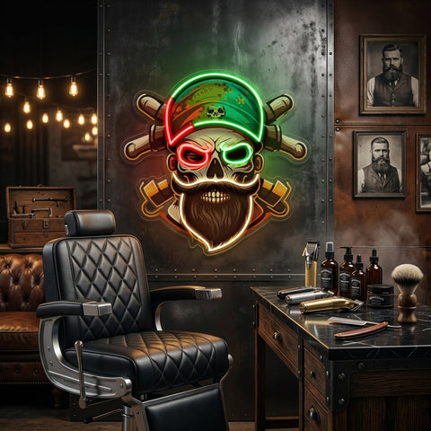 Pirate Skull LED Neon Sign Light Pop Art