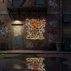 Pizza Gangster Artwork Led Neon Sign Light