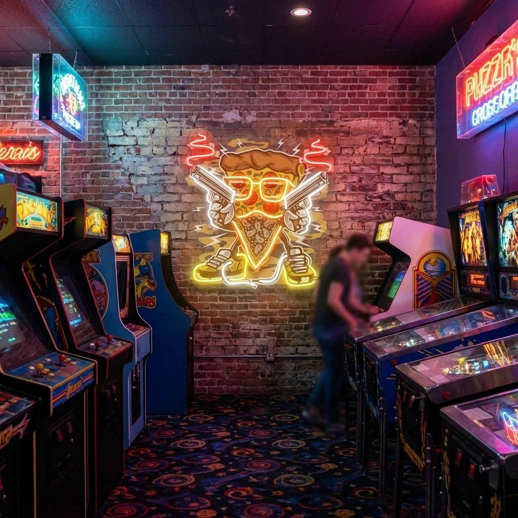 Pizza Gangster Artwork Led Neon Sign Light