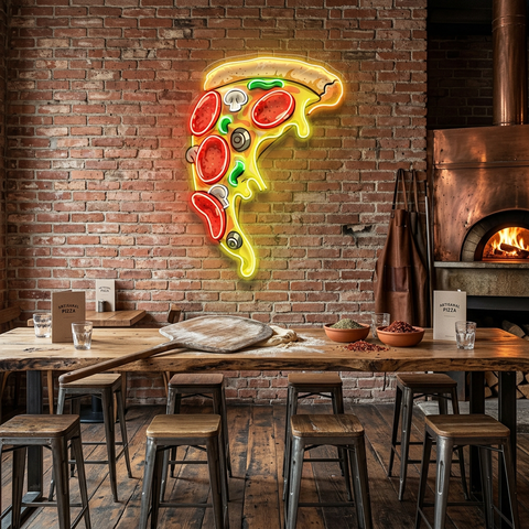 Pizza Licious Slice LED Neon Sign Light Pop Art