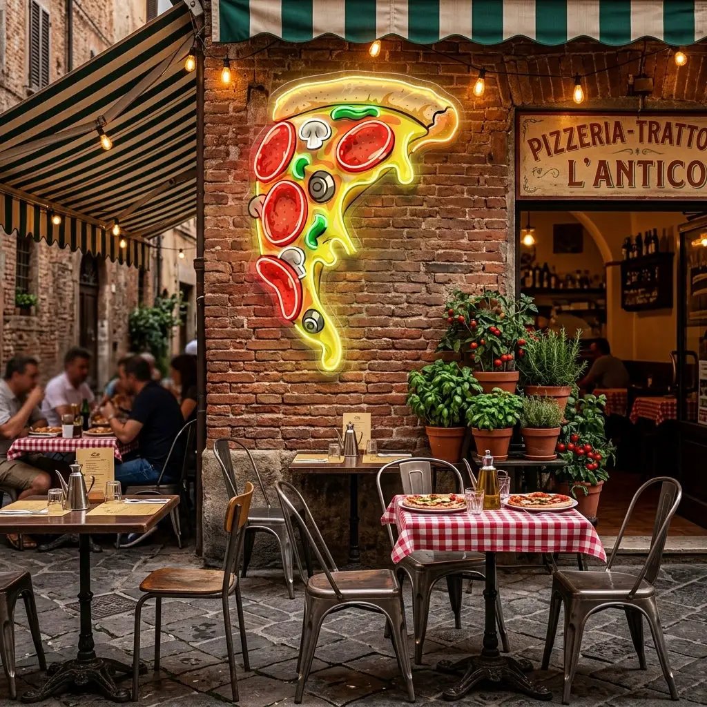 Pizza Licious Slice LED Neon Sign Light Pop Art