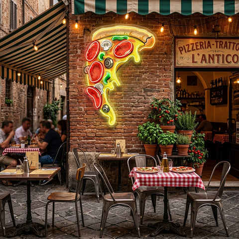 Pizza Licious Slice LED Neon Sign Light Pop Art