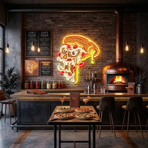 Pizza Monsters LED Neon Sign Light Pop Art