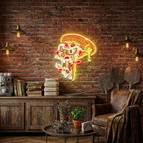 Pizza Monsters LED Neon Sign Light Pop Art