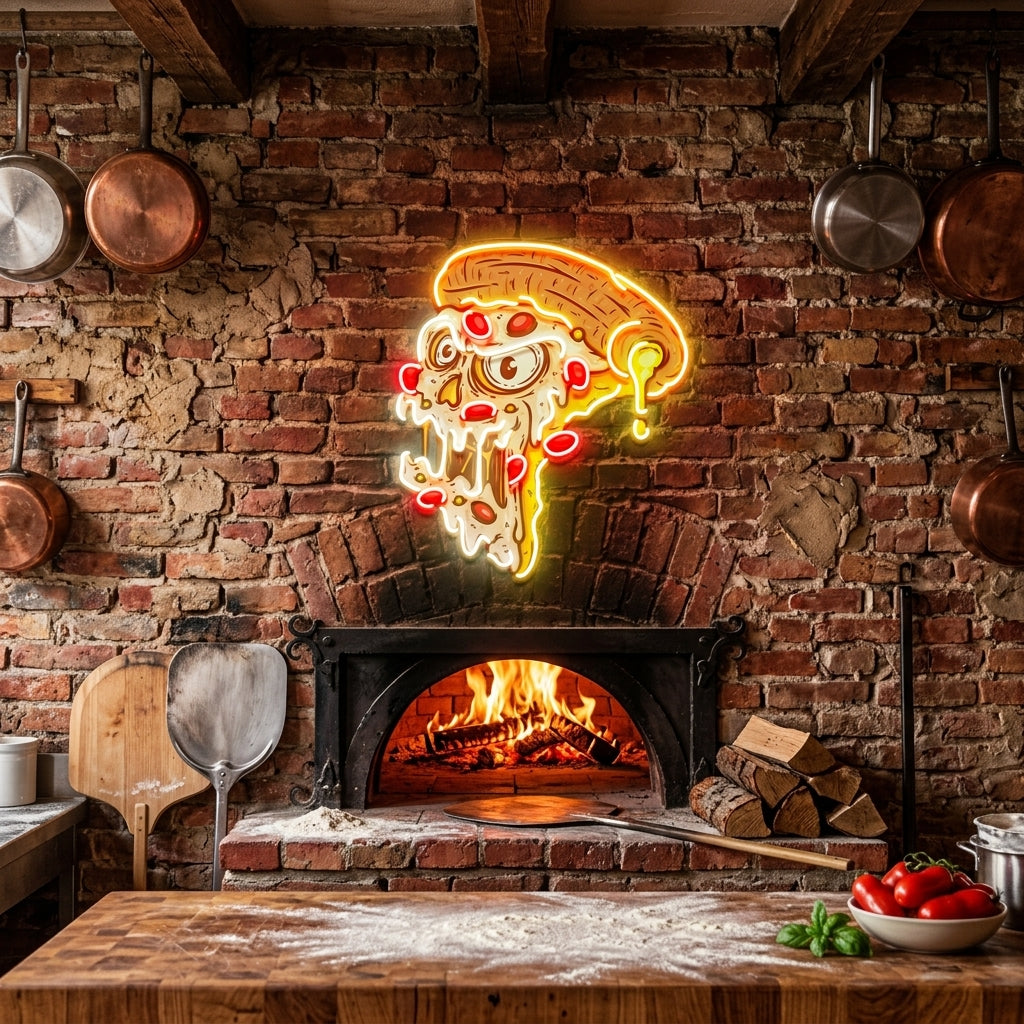 Pizza Monsters LED Neon Sign Light Pop Art