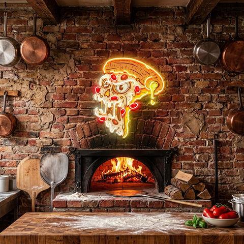 Pizza Monsters LED Neon Sign Light Pop Art