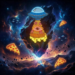 Pizza Ufo Artwork Led Neon Sign Light