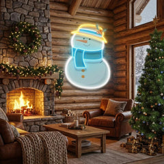Plump Snowman Art Work Led Neon Sign Light