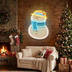Plump Snowman Art Work Led Neon Sign Light