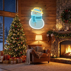 Plump Snowman Art Work Led Neon Sign Light