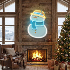 Plump Snowman Art Work Led Neon Sign Light
