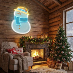 Plump Snowman Art Work Led Neon Sign Light
