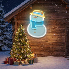 Plump Snowman Art Work Led Neon Sign Light