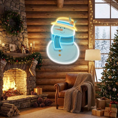 Plump Snowman Art Work Led Neon Sign Light