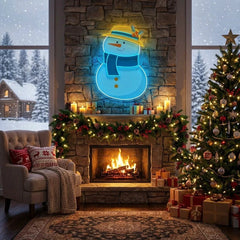 Plump Snowman Art Work Led Neon Sign Light