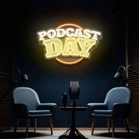 Podcast Day Artwork Led Neon Sign Light
