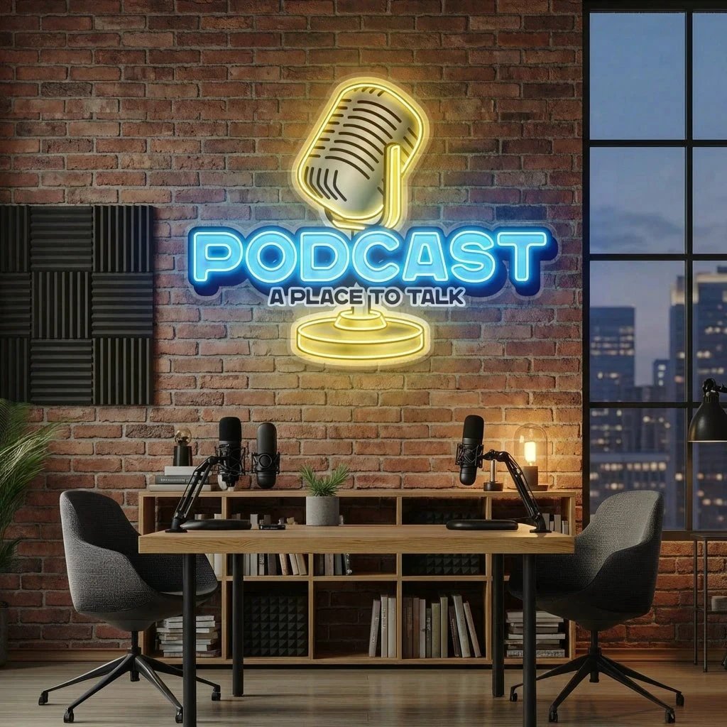 A Place to Talk Podcast Led Neon Sign Artwork