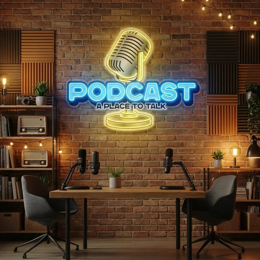 A Place to Talk Podcast Led Neon Sign Artwork