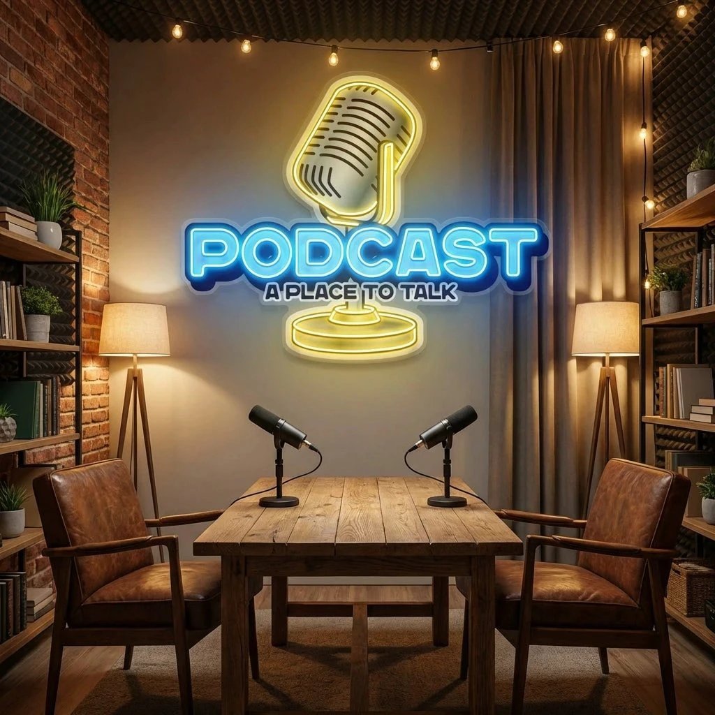 A Place to Talk Podcast Led Neon Sign Artwork