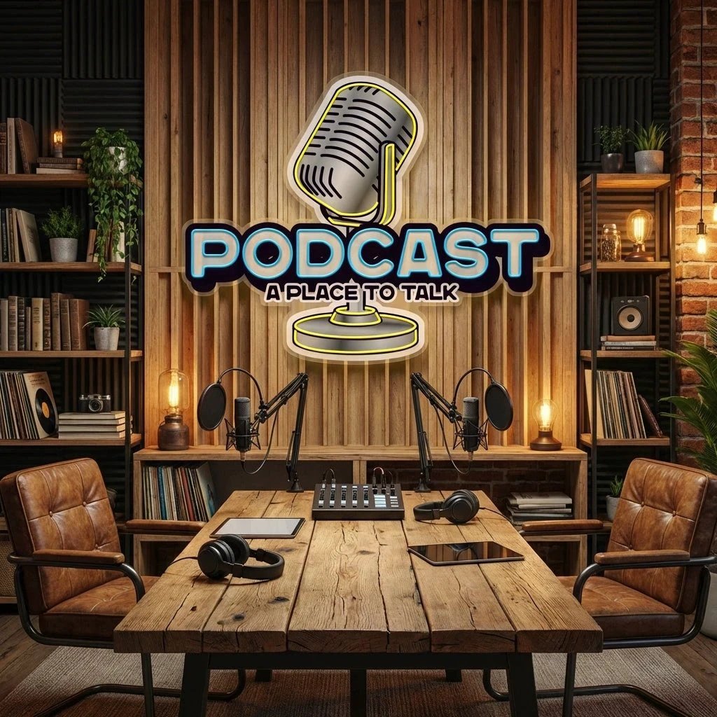 A Place to Talk Podcast Led Neon Sign Artwork