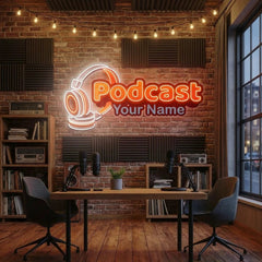 Custom Name Podcast Studio LED Neon Sign Artwork