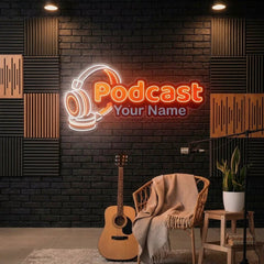 Custom Name Podcast Studio LED Neon Sign Artwork