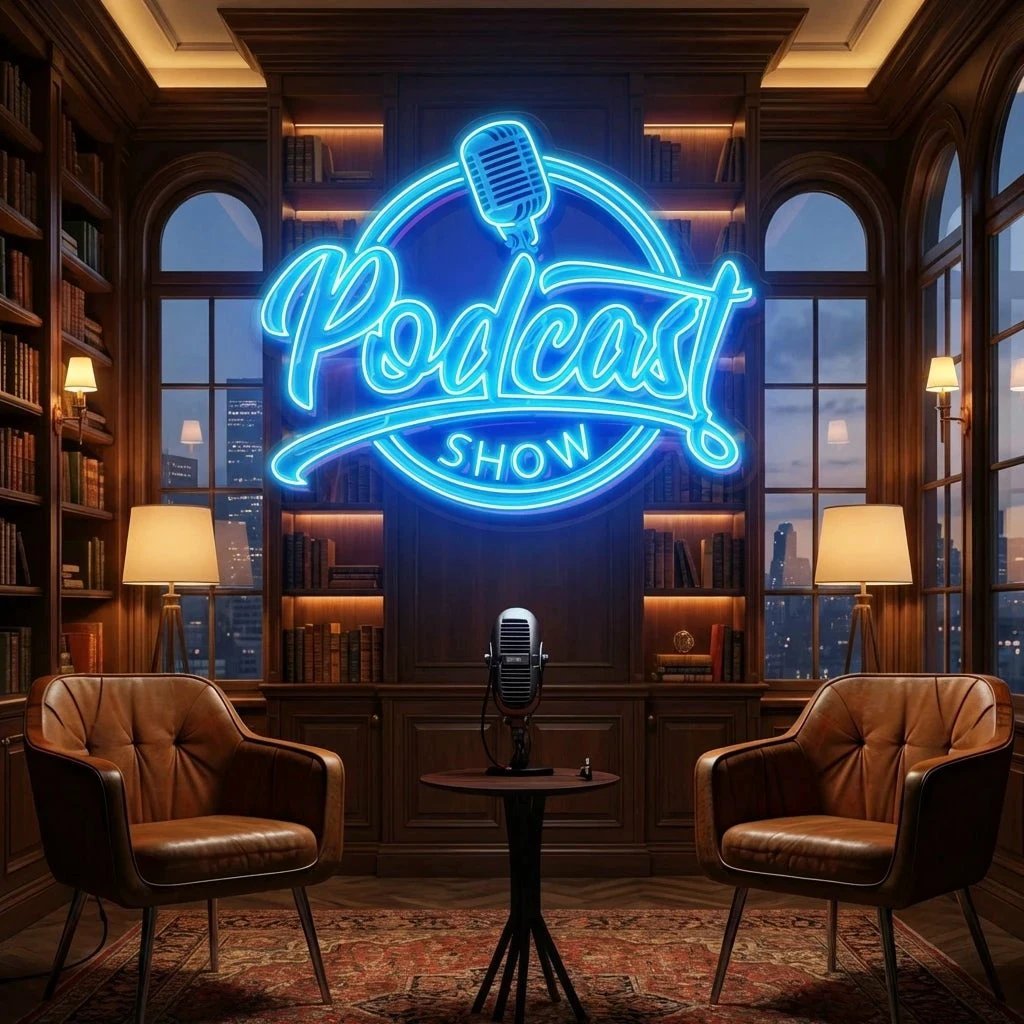 Podcast Show Artwork Led Neon Sign Light