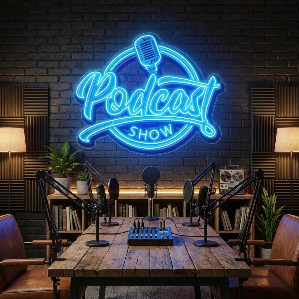 Podcast Show Artwork Led Neon Sign Light