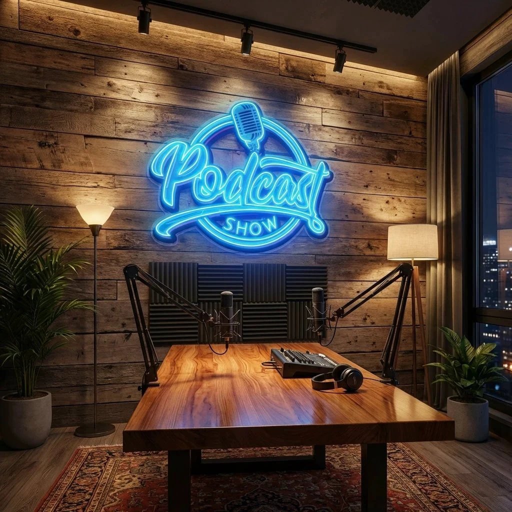 Podcast Show Artwork Led Neon Sign Light